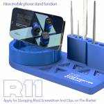 mechanic r11-tweezer-screwdriver-aluminum-alloy-storage-rack-with-phone-holder-function-2