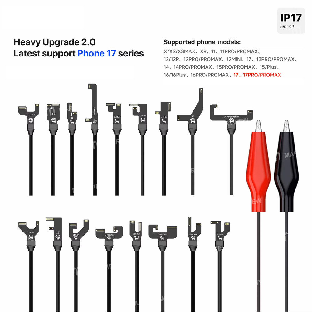 mechanic power-pro-max-20-power-supply-boot-cable-with-double-connection-seat-for-iphone-x-to-17pro-