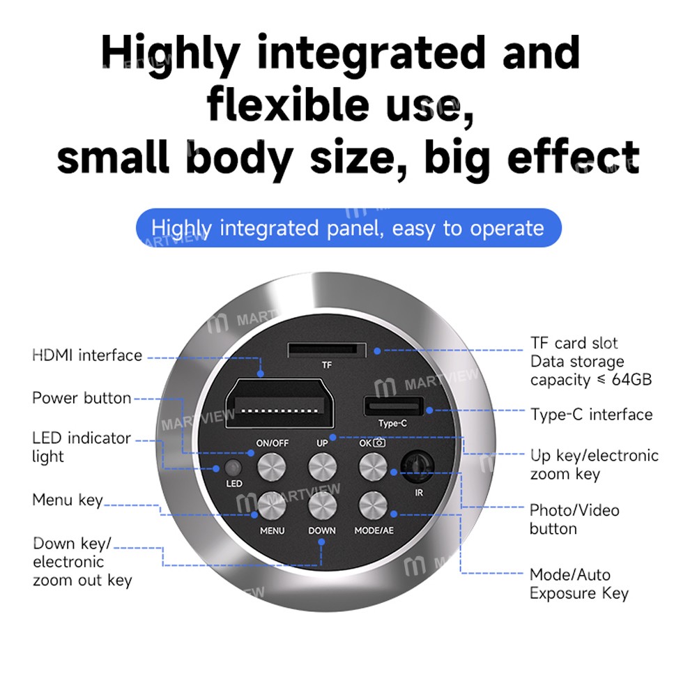 xzz hdmi-type-c-dual-interface-48mp-4k-hd-microscope-industrial-camera-5