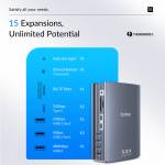Orico TB3-S3 15-in-1 4K HDMI Thunderbolt 3 40Gbps Type-C Multi-function Docking Station