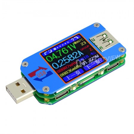 UM25 UM25C Type-C 1.44inch Color LCD Meter Portable Digital USB Multimeter USB Tester Current Voltage Charger Capacity Detector