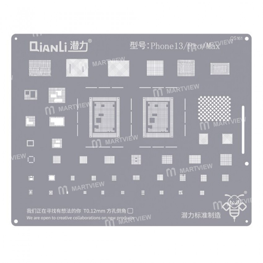 qianli 012mm-bga-reballing-stencil-set-for-iphone-6g-to-13pro-max-apple-a8-to-a15-cpu-18
