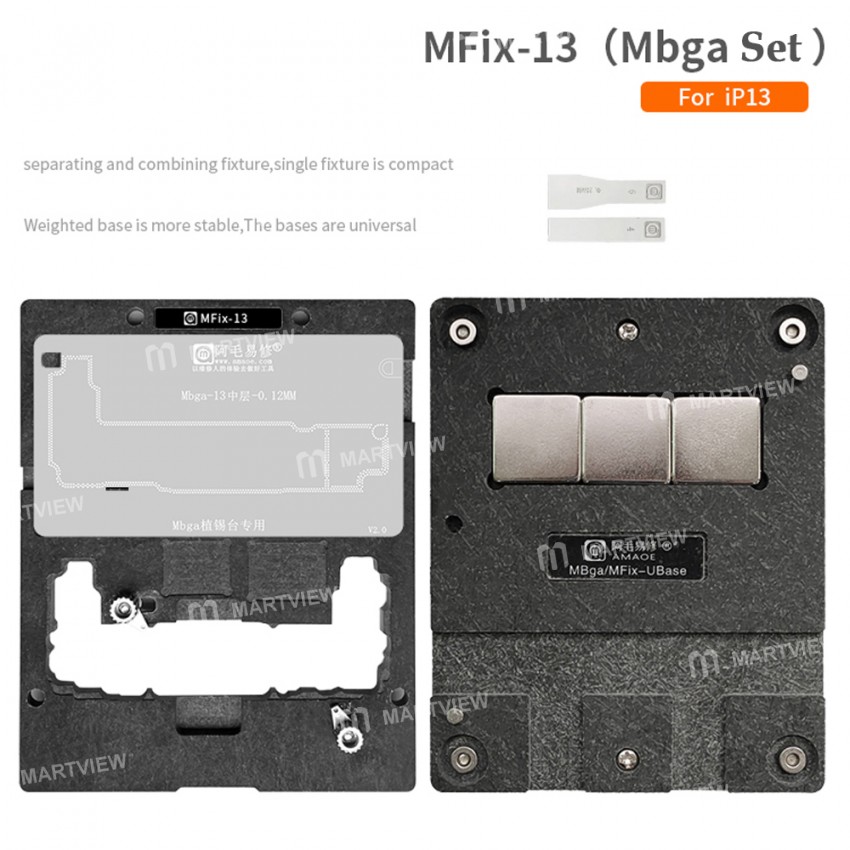 Amaoe MFix-13 Motherboard Middle Layer Tin Planting Platform Fixture Set for iPhone 13