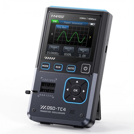 Fnirsi DSO-TC4 Portable 3-in-1 Digital Transistor Tester & Oscilloscope & Signal Generator
