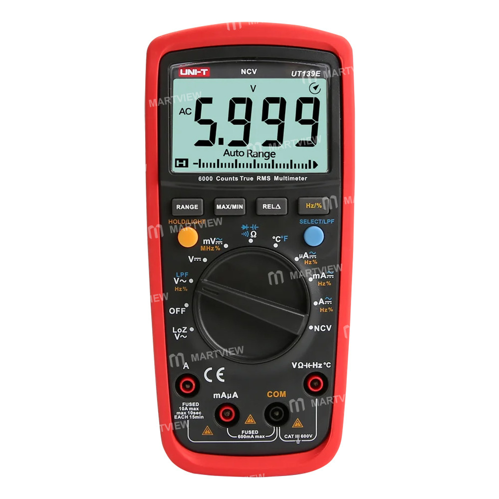 uni t-ut139e-true-rms-digital-multimeter-with-loz-low-impedance-input-and-lpf-low-pass-filter-functi