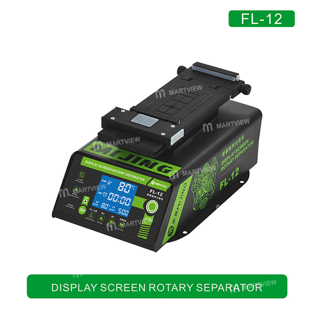 mijing fl-12-multi-functional-360-rotating-display-screen-heating-separator-built-in-vacuum-pump-2