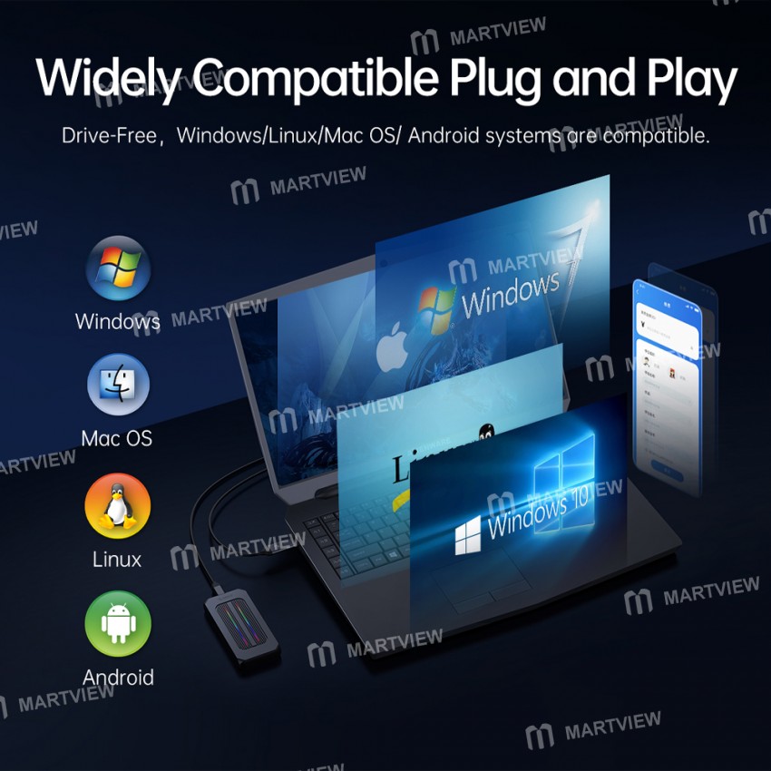 Orico M2R1 All Aluminum USB3.1 Gen2 RGB M2 NVMe SSD Enclosure for M2 NVMe SSD