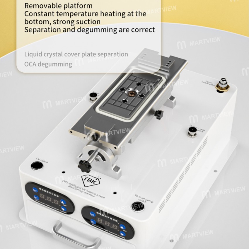 tbk 258s-multifunctional-7-inch-mobile-phone-screen-heating-separator-machine-with-uv-curing-box-11