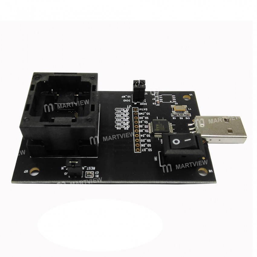 emmc100 aging-burn-in-test-socket-with-usb-interface-for-bga100-to-usb-8