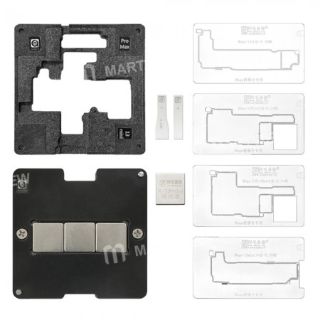 Amaoe IP13 4in1 CPU BGA Middle-level 0.12mm Steel Mesh Magnetic Tin Planting Positioning Platform For iPhone 13 / 13Pro / 13Pro Max / 13Mini