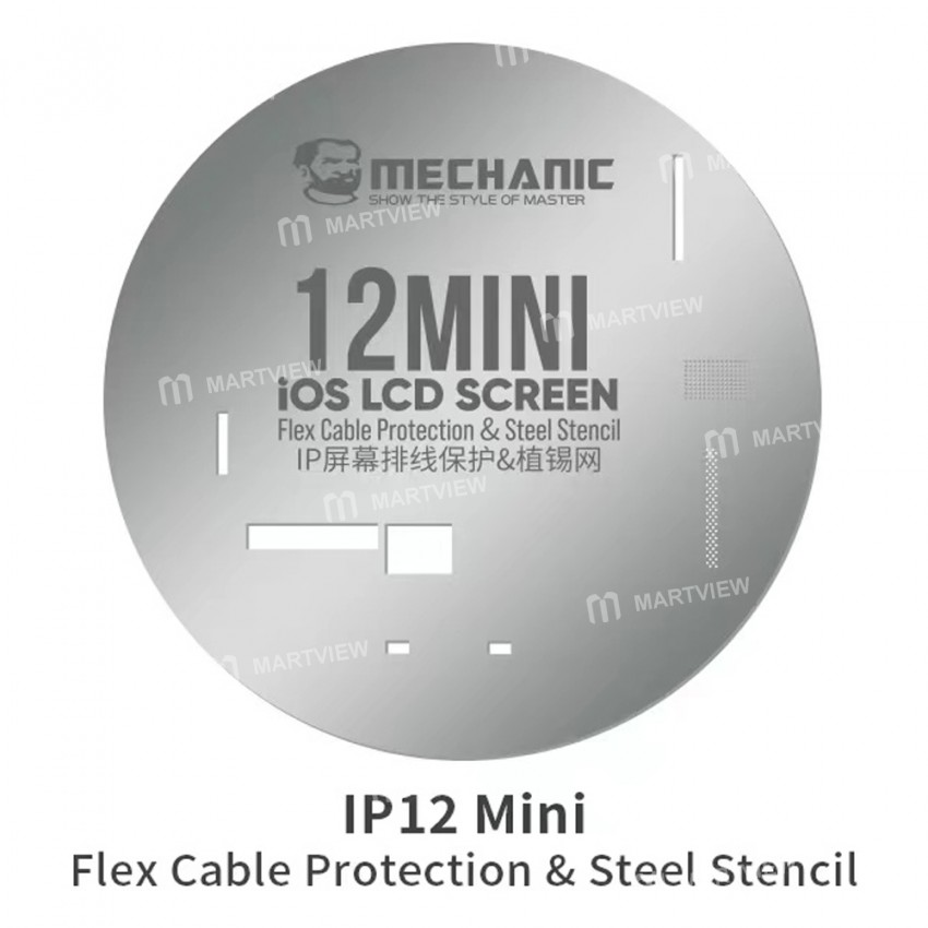 Mechanic iOS LCD Screen IC Flex Cable Protection & Steel Stencil for iPhone 11 to 13 Pro Max
