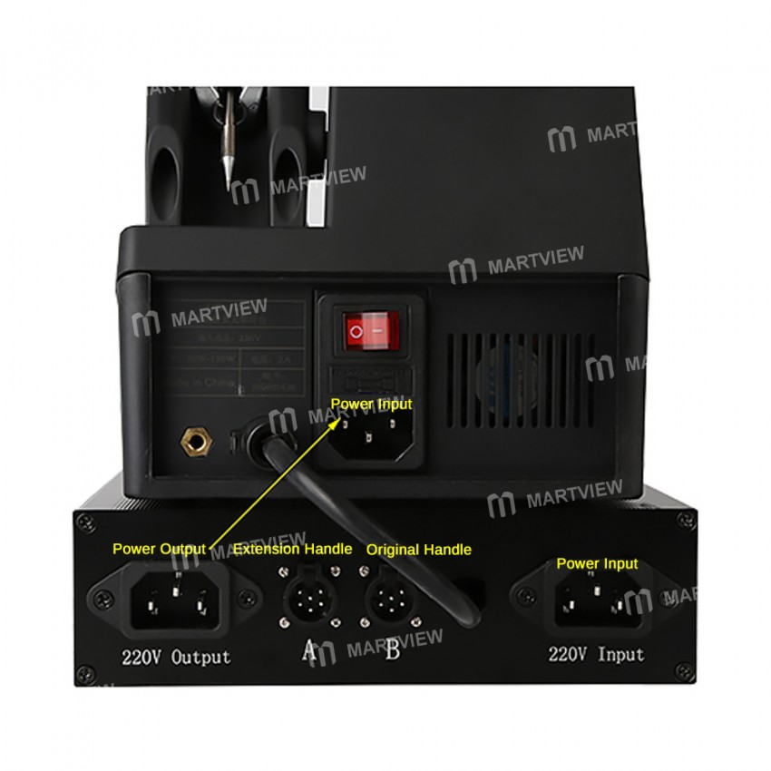 Kaisi K-308 Dual-station Extension Box with Holder for JBC 1200 T12 UD1200 Soldering Station