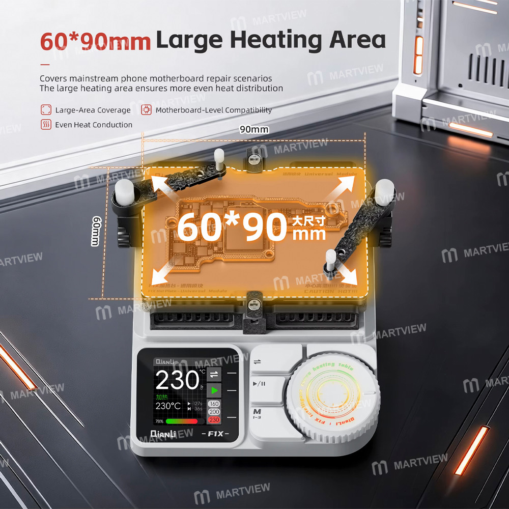 qianli f1x-smart-curved-heating-desoldering-platform-for-iphone-x-to-17pro-max-motherboard-layering-
