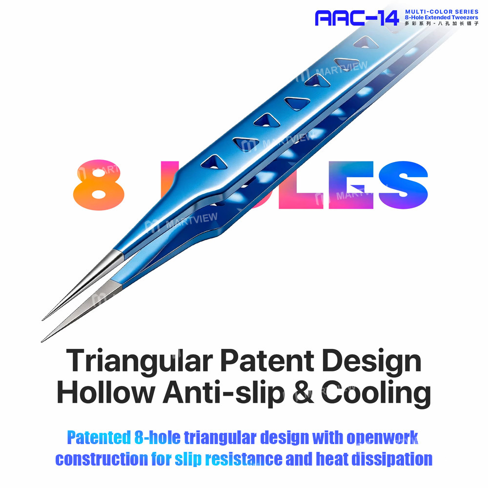mechanic aac-14-multi-color-series-160mm-extended-stainless-steel-precision-flywire-tweezers-5