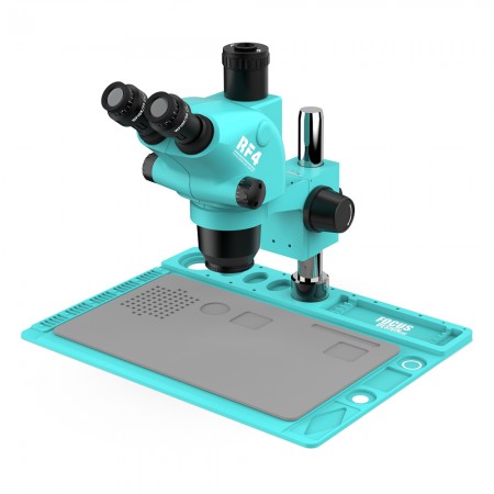 RF4 RF6565TVD2 6.5-65X Synchronous Zoom Trinocular Stereo Microscope with Aluminum Alloy Base