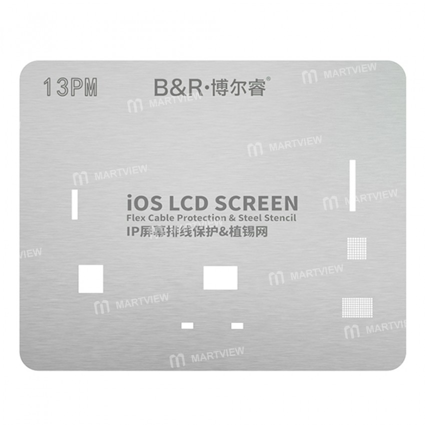 B&R IO6 iOS LCD Screen IC Flex Cable Protection & Steel Stencil Set for iPhone 11 to 13 Pro Max