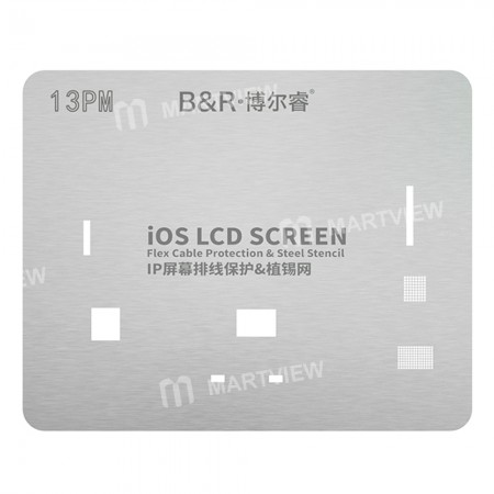 B&R IO6 iOS LCD Screen IC Flex Cable Protection & Steel Stencil Set for iPhone 11 to 13 Pro Max