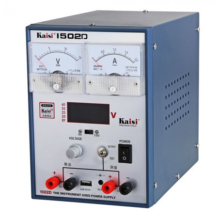 Kaisi 1502D 15V / 2A Digital Variable DC Power Supply with Voltage and Current Pointer Meter