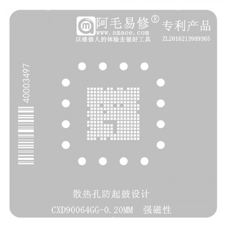 Amaoe 0.20mm CXD90064GG Sony PS5 Controller Main Control IC BGA Reballing Stencil