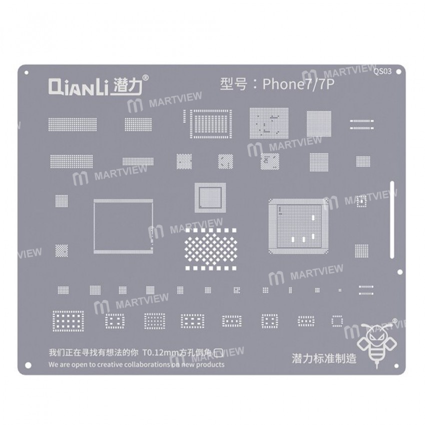 qianli 012mm-bga-reballing-stencil-set-for-iphone-6g-to-13pro-max-apple-a8-to-a15-cpu-13
