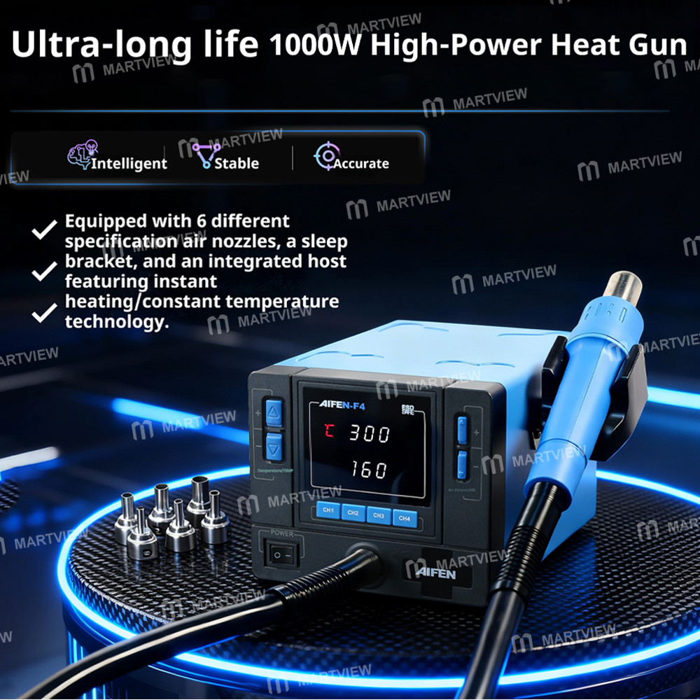 aifen f4-1000w-professional-digital-adjustable-temperature-hot-air-gun-desoldering-rework-station-9