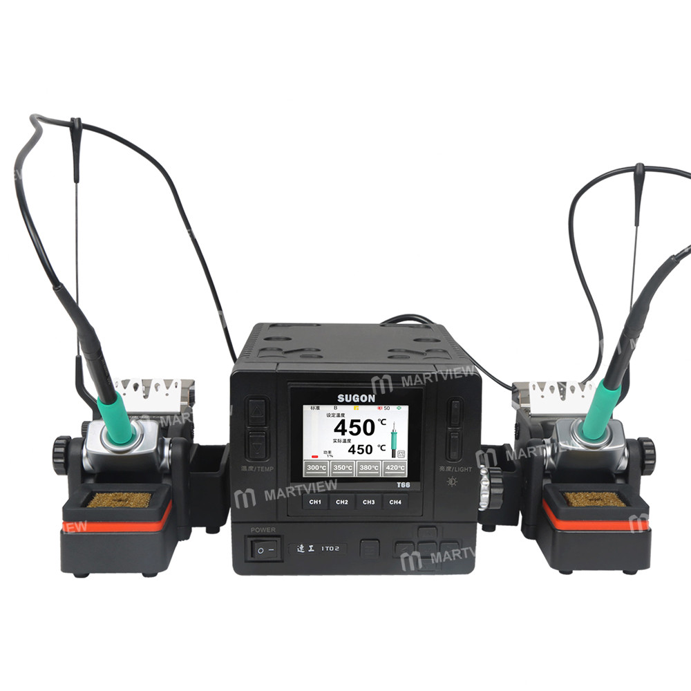 sugon t66-single-dual-station-smart-temperature-adjustable-digital-display-soldering-station-1