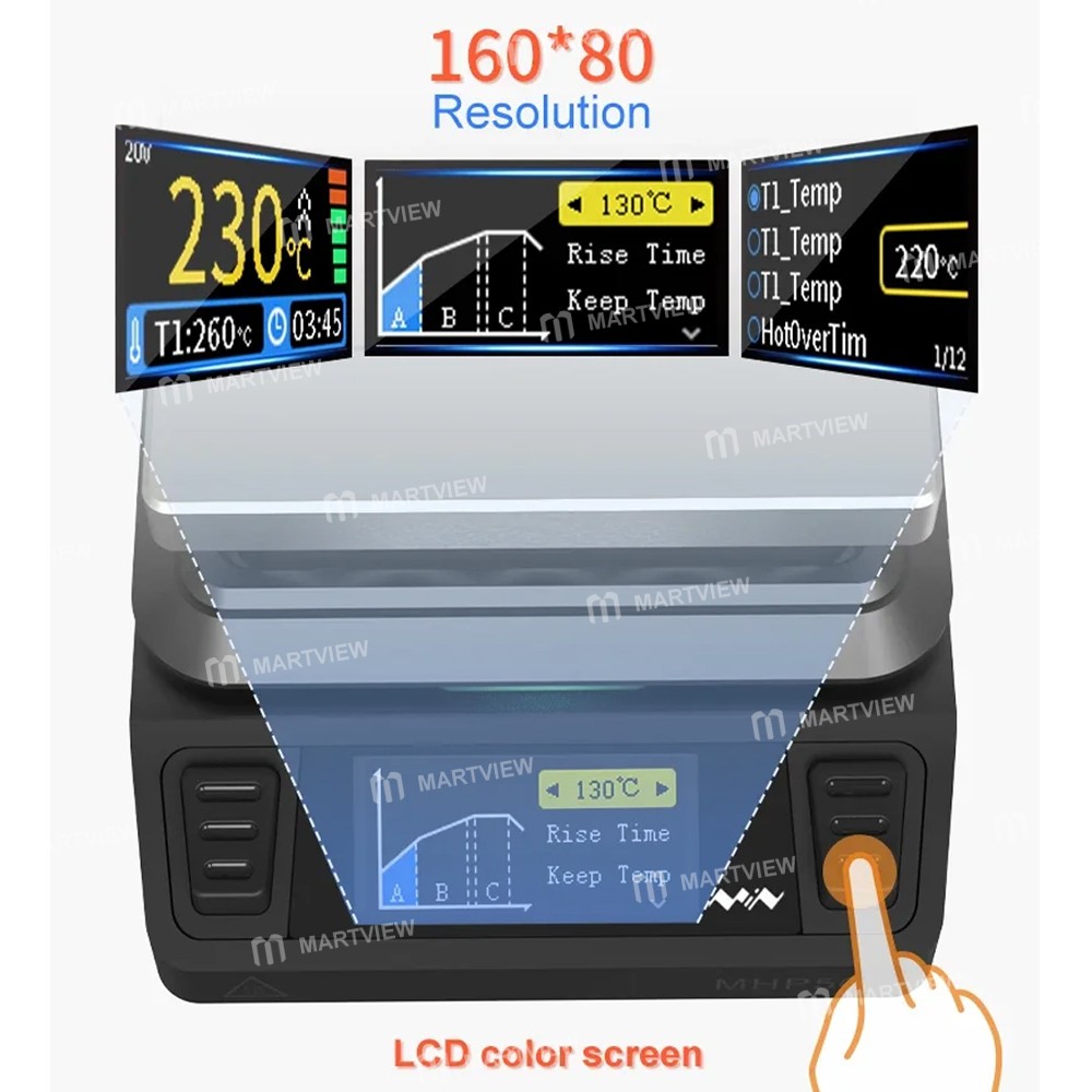 miniware mhp50-mini-intelligent-digital-display-constant-temperature-hot-plate-preheater-9