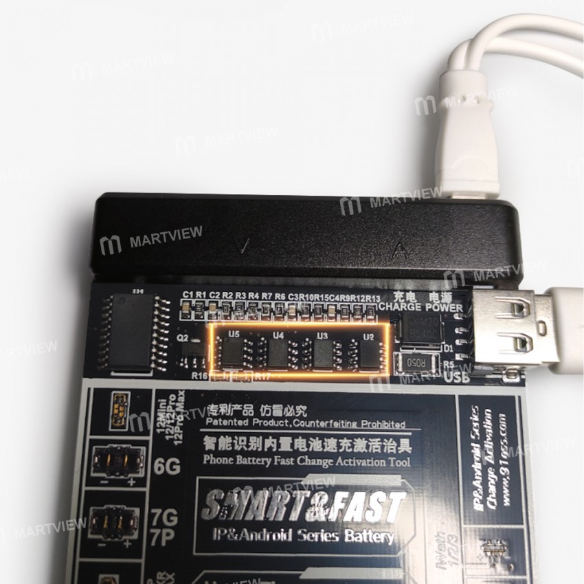 W209 Pro V6 Battery Charging Activation Board for iPhone 6 to 12 Pro Max and Android Phone