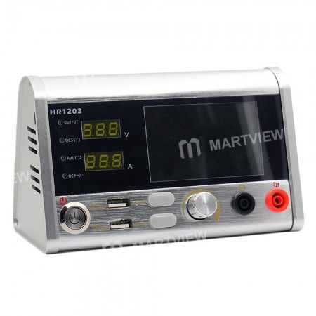 HR1203 12V 3A Multifunction Mini Phone Repair Intelligent Voltmeter Current Oscilloscope Power Meter with USB Fast Charging for iPhone Samsung Xiaomi Huawei