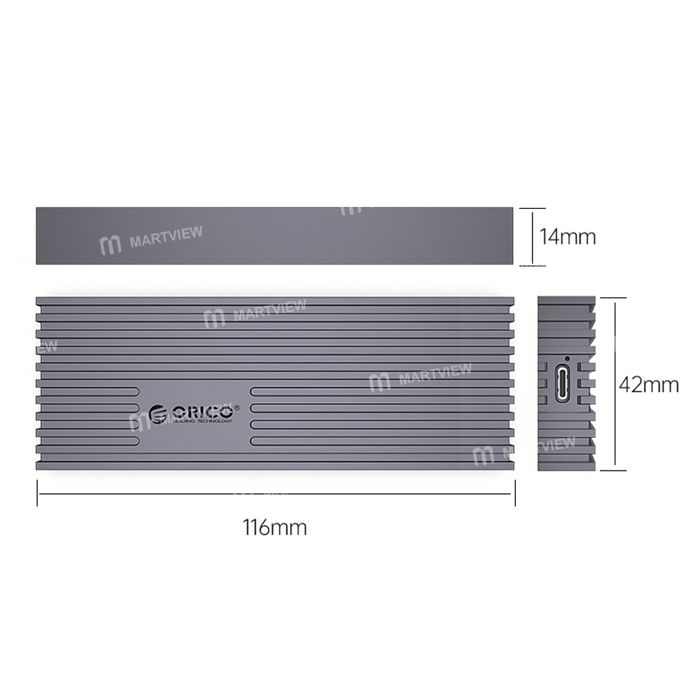 orico m233c3-g4-usb32-gen2-type-c-20gbps-m2-nvme-aluminum-m2-ssd-enclosure-3