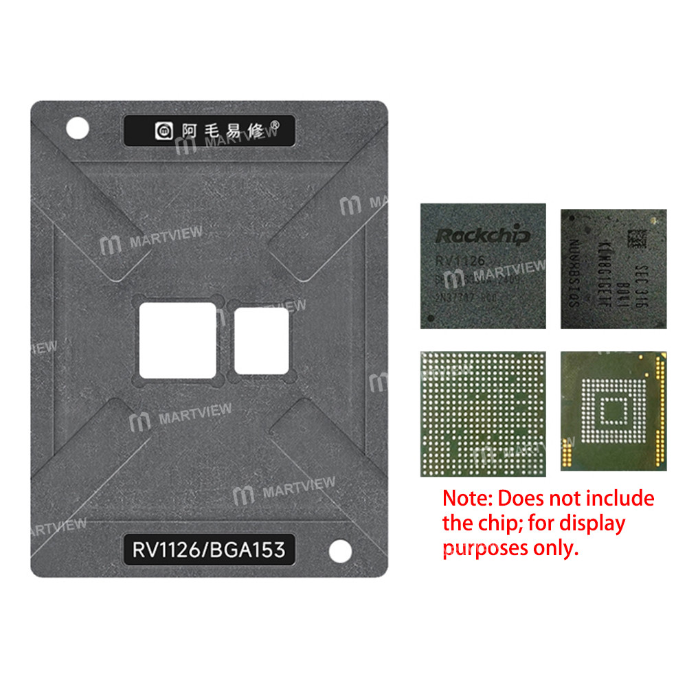 amaoe 020mm-rockchip-rv1126b-bga153-cpu-chip-bga-reballing-stencil-tin-plating-platform-set-4