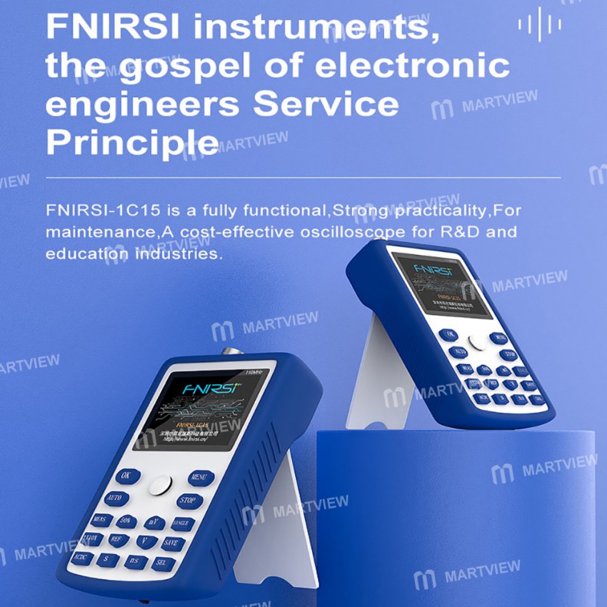 Fnirsi-1C15 Handheld Digital Oscilloscope 500MS / S Sampling Rate with 110MHz Bandwidth 1KHz / 3.3V