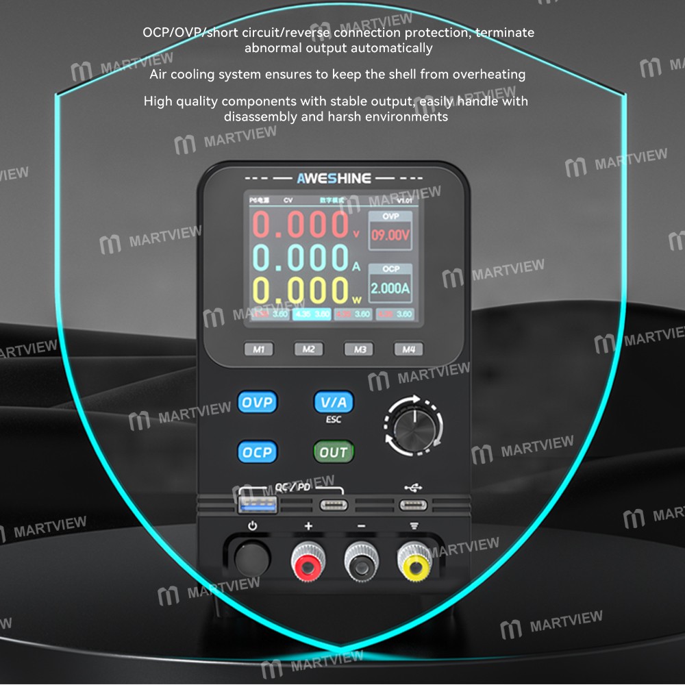 aweshine p6-32v-6a-high-precision-cnc-programmable-intelligent-dc-regulator-power-supply-4