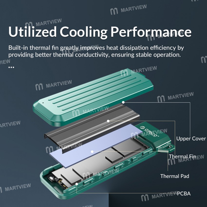 Orico MM2C3-G2 USB3.1 Gen2 Type-C 10Gbps M.2 NVMe / SATA Solid State Drive Enclosure