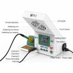 BEST BST-938 LED Electric Iron Smoking Instrument Smoke Purifier Soldering Station with Exhaust Fan