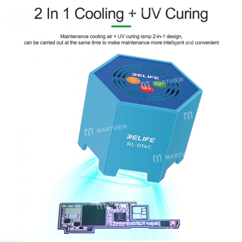 relife rl-014c-2-in-1-smart-cooling-air-fan-uv-curing-light-for-motherboard-repair-7