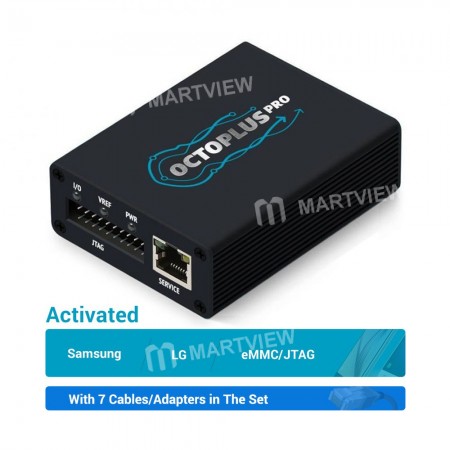 Octoplus Pro Box with 7 in 1 Cable / Adapter Set (Activated for Samsung + LG + eMMC / JTAG)