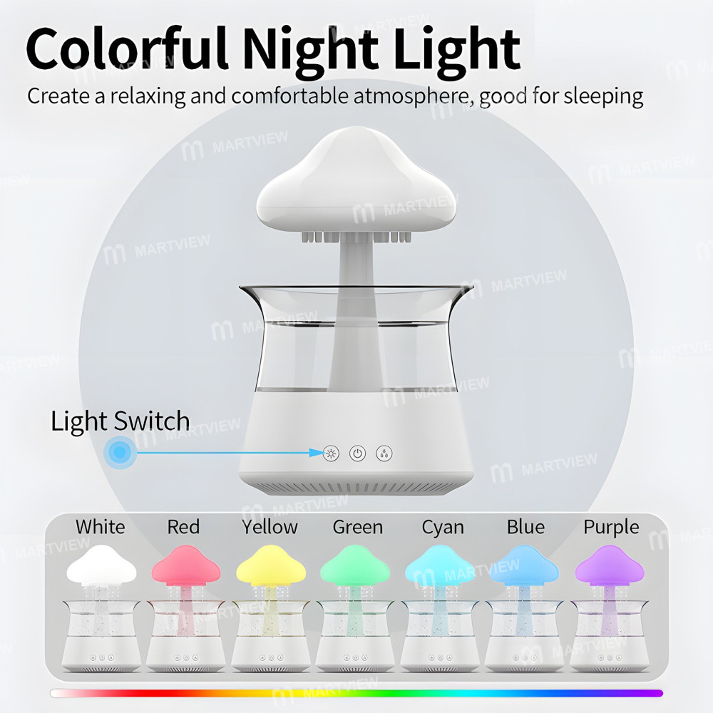 rain cloud-humidifier-water-drip-5h-timer-aromatherapy-essential-oil-diffuser-with-7-led-nighttime-0