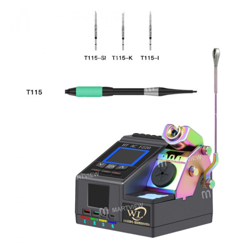 WL T115 / T210 / T245 Nano Soldering Station Rapid With 3 Soldering Iron Tips for Integrated Circuit