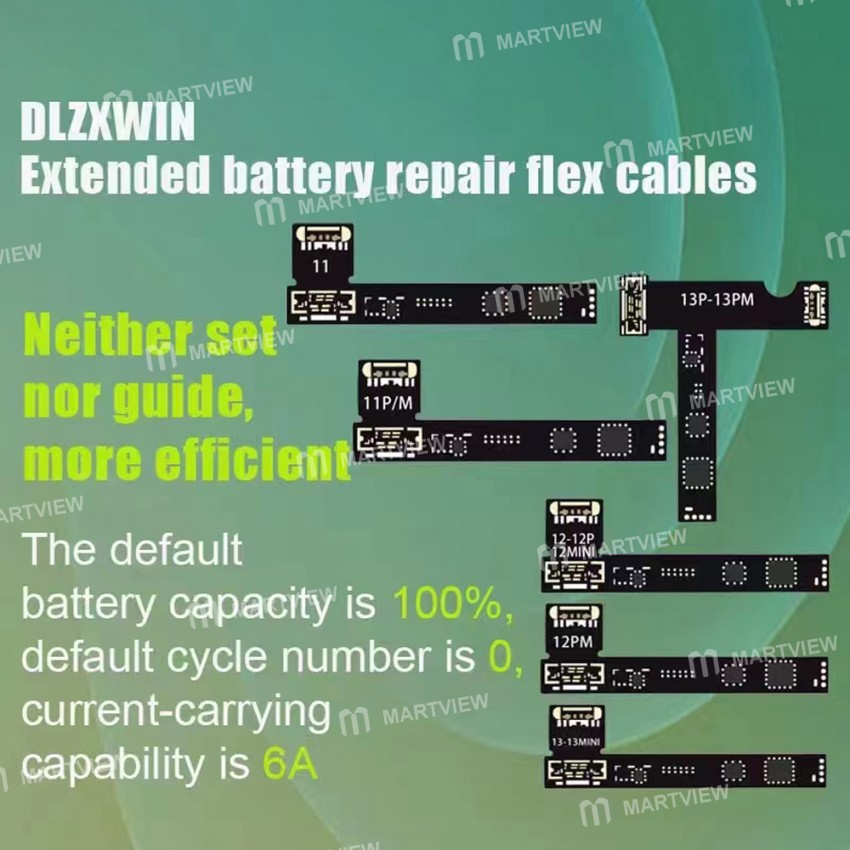 dlzx r200-s300-s800-extended-battery-repair-flex-cable-for-iphone-11-to-13pro-max-8
