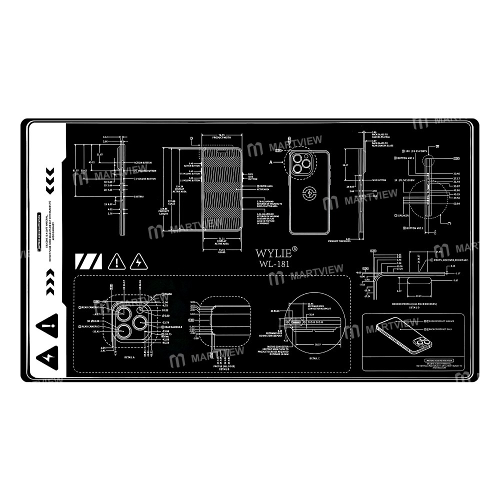 wylie wl-181-27-inch-heat-insulating-silicone-mat-for-mobile-phone-tablet-repair-1