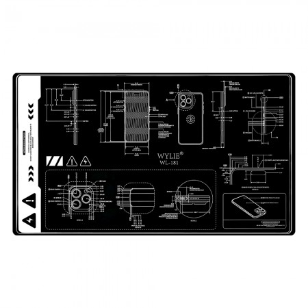 Wylie WL-181 27-inch Heat Insulating Silicone Mat for Mobile Phone / Tablet Repair