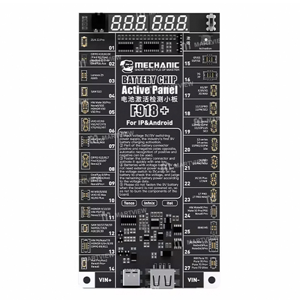 mechanic f918-5v-9v-regulated-output-battery-activation-board-for-iphone-6-to-17pm-most-android-1