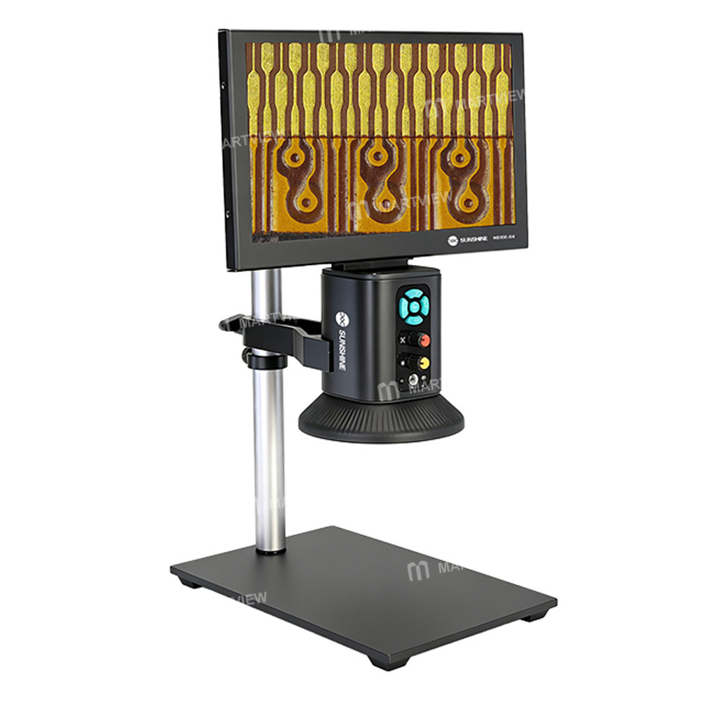 sunshine ms10e-04-4k-hd-digital-microscope-with-universal-stand-10-inch-large-display-for-motherboar