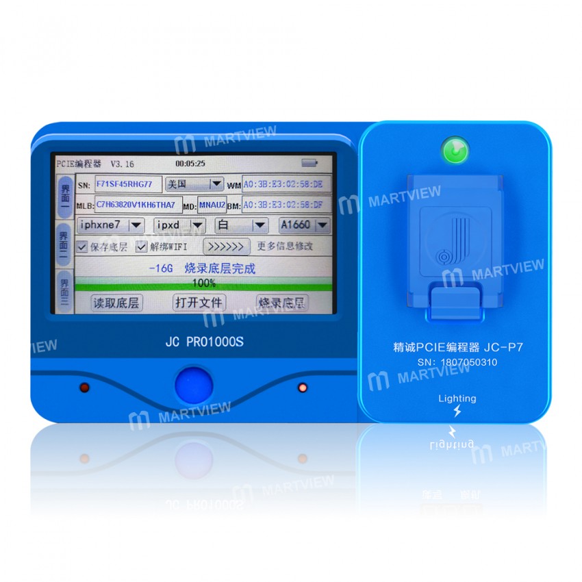 JC P7 JC-P7 PCIE NAND Flash IC Programming Tool NAND Test Fixture Nand Repair Machine for iPhone 6S