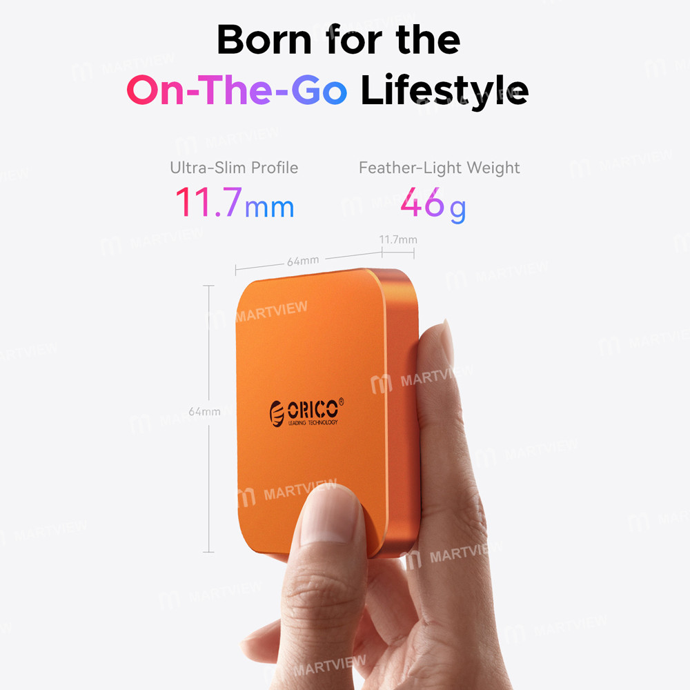 orico air5-air5c-usb-c-to-sd-tf-slot-pd100w-ultra-thin-magnetic-card-reader-for-iphone-android-table