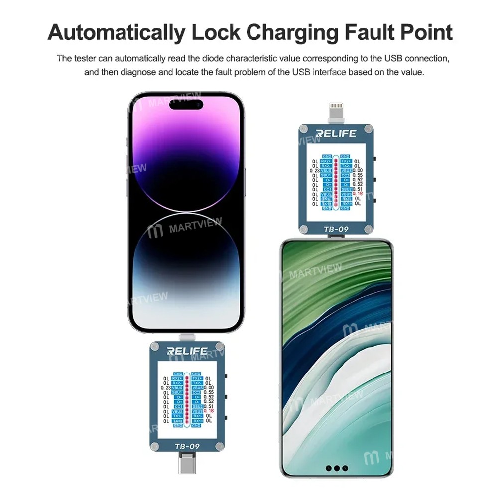 relife tb-09-type-c-lightning-charging-port-tester-for-iphone-and-android-phones-9