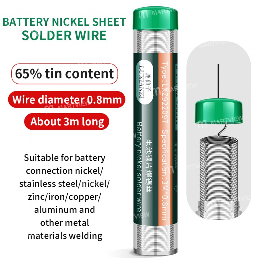 luxianzi 3m-08mm-battery-nickel-sheet-special-solder-tin-wire-for-mobile-phone-repair-3