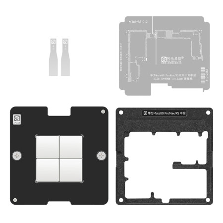Amaoe Middle Layer BGA Reballing Stencil Tin Plating Platform Set for Huawei Mate80 Pro Max / RS Master Edition