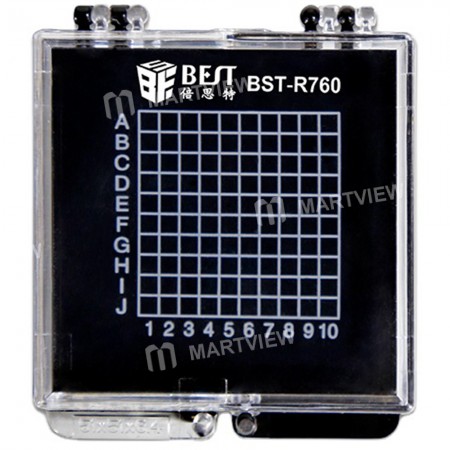 BST-R760 Mini Anti-static Transparent Self-adsorbing Chip Plastic Box for CPU Component Storage